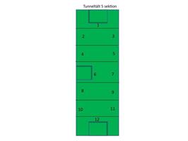 Tunneltält 5 segment Grön