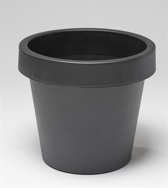 Plain plastkruka 25cm - svart