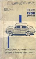 Reservdelskatalog mekanik begagnad original Fiat 1200 Granluce 2a serie