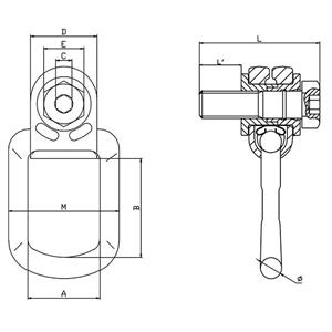 G8, Lyftögla ledad, M24, 4T - Ropex AB