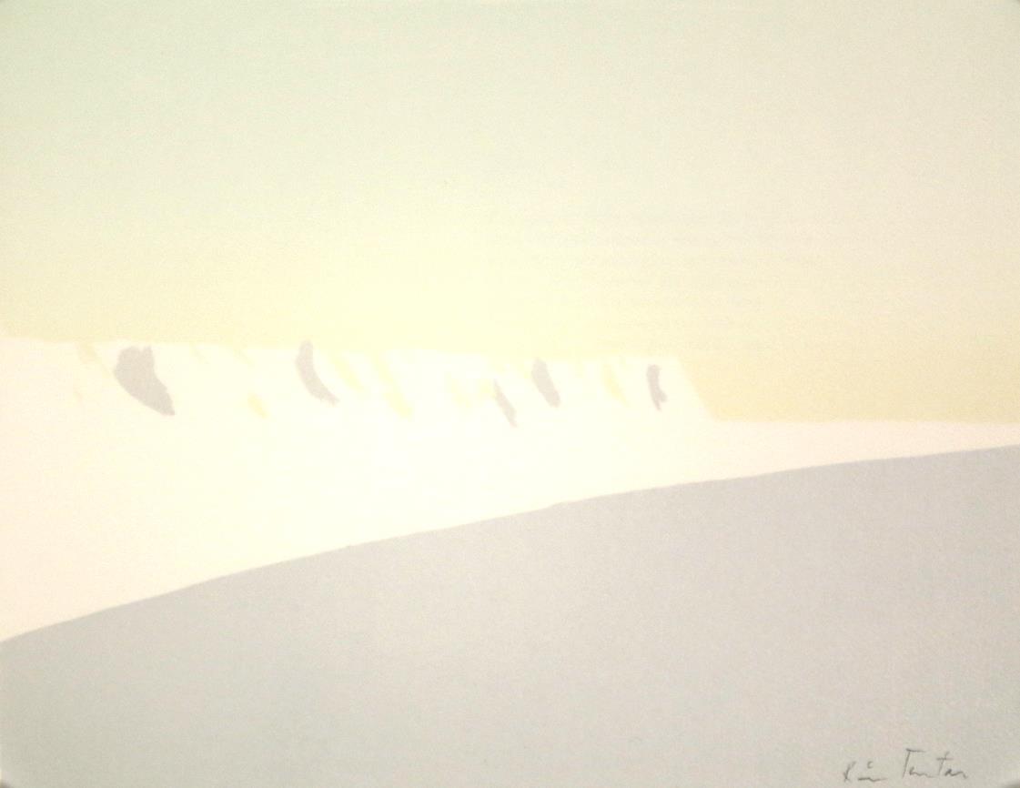 "Den første sneen", litografi, 23,5, x 29,5 cm.