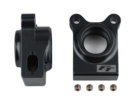 RC10B74.1 FT Rear Hubs, black aluminum