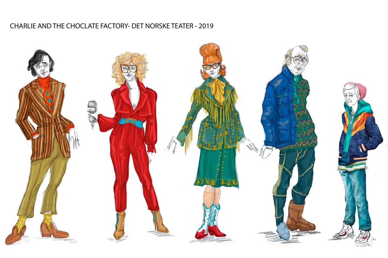 Charlie and the chocolate factory - Det Norske Teatret - Director: Vidar Magnussen - Costume Design: Christina Lovery 