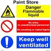 IMO Space Identification Sign "Paint Store" 200x300 mm self adhesive-foil