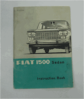 Instruktionsbok 4 e serie Engelsk text begagnad Fiat 1500 Sedan