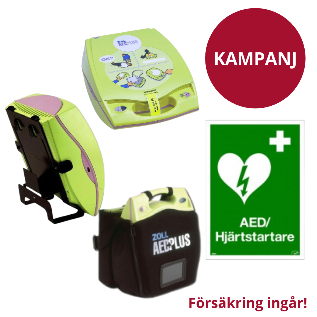 Hjärtstartare Zoll AED Plus väggfäste och väska