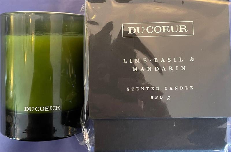 DU-COEUR duftlys Lime Basil Mandarin, soya voks