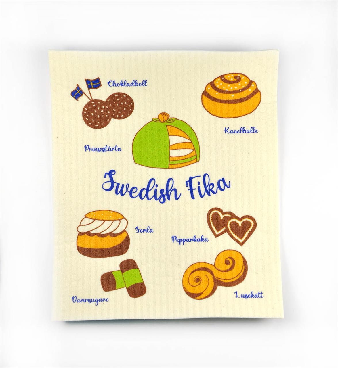 Disktrasa, Swedish Fika Sweets, vit/färgtryck
