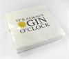 Servetter, Gin o'clock, vit/svart-gul, 25-p