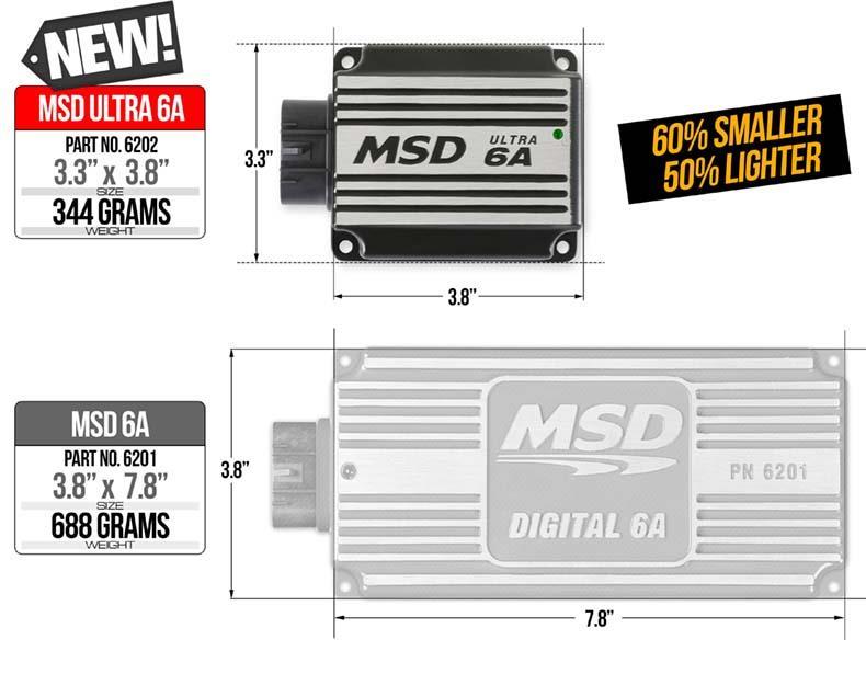 Size and Weight Comparison - MSD 6202 vs MSD 6201 - www.holleyefi.se