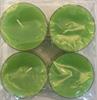Store Telys 4pk 10 timers, Kiwi