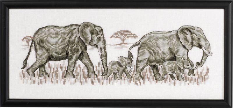 Tavla elefanter på rad