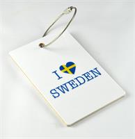 Väsktag, I love Sweden, vit/blå-gul text