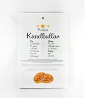 Skärbräda, Kanelbullar, vit/svart text