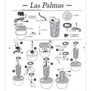 Dekorset Las Palmas (Glasklot m bubblor)
