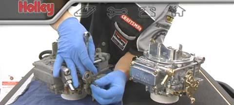 Attaching custom or specialized throttle linkage to a Holley carb