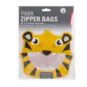 Tiger Zip-bag 3pk