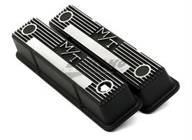 VALVE COVER, M/T SBC, BLACK KRINKLE