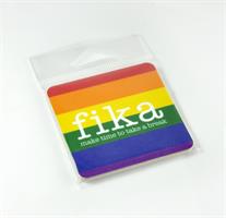 Magneter, Fika Pride, vit/regnbågsfärg