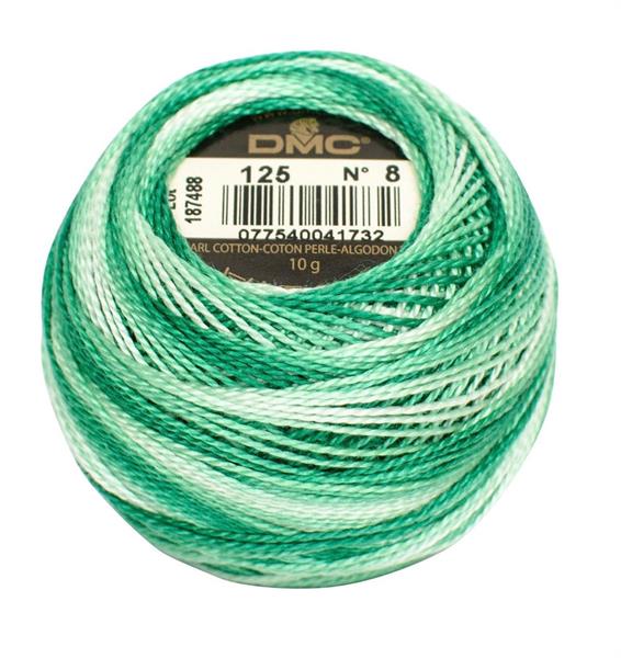 DMC Cotton Pearl 125 mintgrön melerad