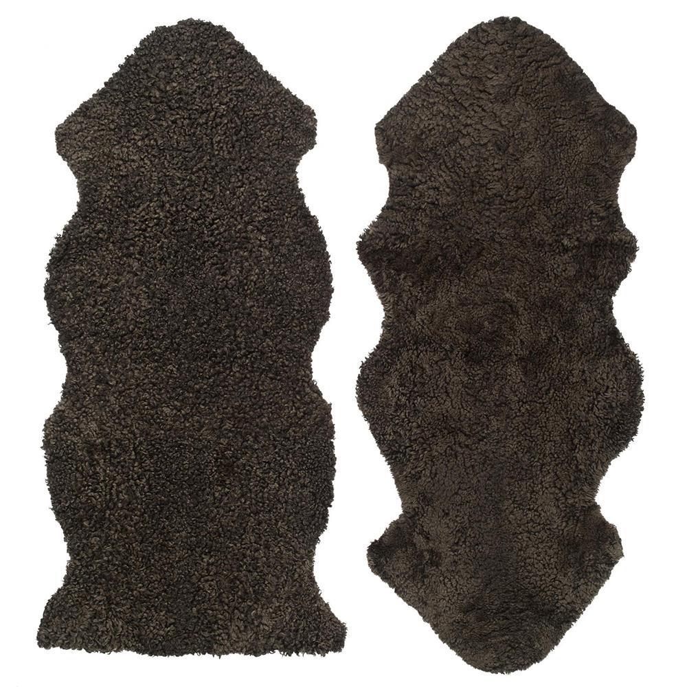 Curly 1.5 Sheepskin - Brown