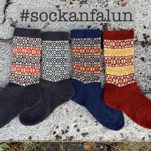 "Falun" sockpaket Mörkblå - Faluröd