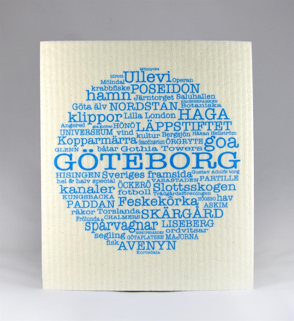 Disktrasa, Göteborg, vit/blå text