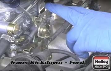 Setting the Ford transmission kickdown when using a Holley carburetor - www.holleyefi.se