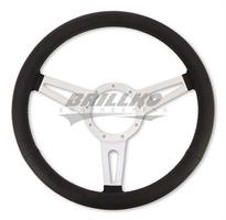1965-73 FORD MUSTANG - BLACK LEATHER 15" STR WHEEL