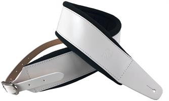 Profile FPB04 Pro Italian Leather Guitar Strap White