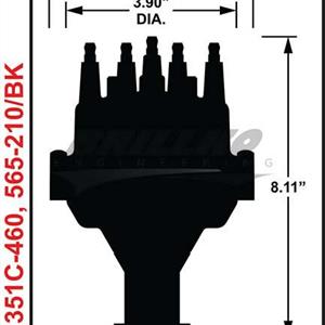 Dist., Dual Sync, Ford 351C - 460, Black