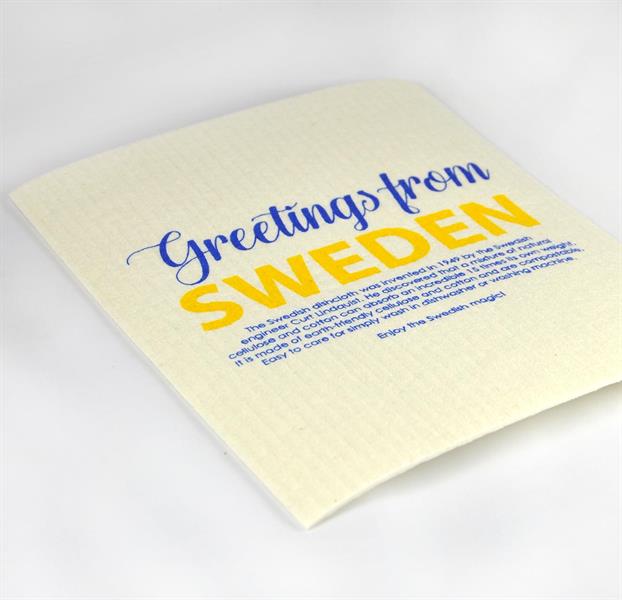 Disktrasa, Greetings from Sweden, vit/blå-gul text