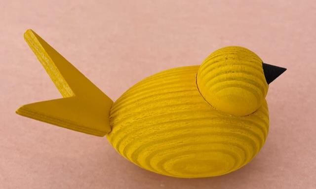 Fugl gul, 8 cm