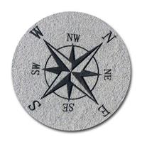 Kompassros Granit d=70cm grå