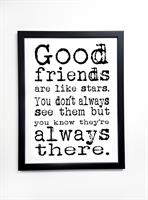 Poster 30x40 cm i ram, Good friends