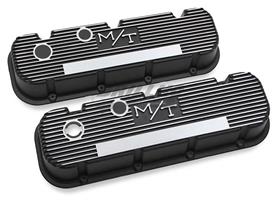 VALVE COVER, M/T BBC, BLACK KRINKLE