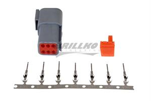CONNECTOR KIT, 6-WY , DTM RCPT