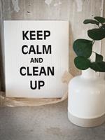 Disktrasa, Keep calm, vit/svart text