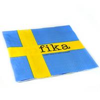 Servetter, Make time FIKA, svensk flagga, 25-p