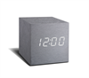Cube Click Clock Aluminium