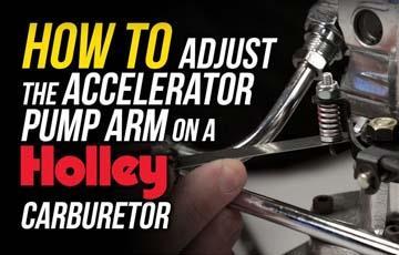 How To Adjust The Accelerator Pump Arm on a Holley Carburetor - www.holleyefi.se