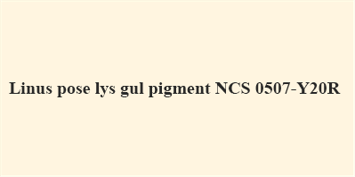 Linus pigment til 1l lysgul NCS 0507-Y20R