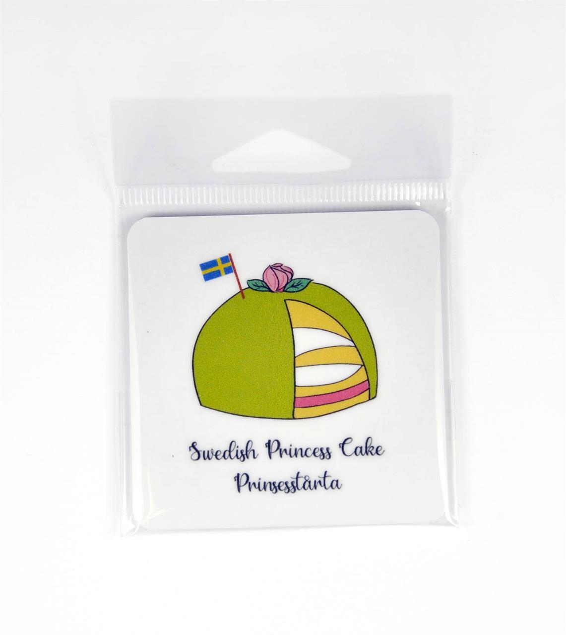 Magneter, Swedish Princess cake, vit/färgtryck