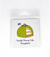 Magneter, Swedish Princess cake, vit/färgtryck