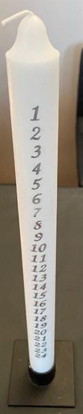 Kalenderlys 3*40 cm med sort stake