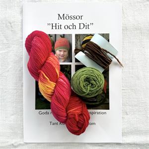 Äpplemössa med stickhäfte - Röd/Gul