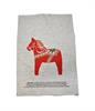 Kökshandduk 50x70 cm, Dala horse, grå/rött tryck