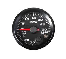 2-1/16 HOLLEY BOOST/VAC GAUGE-BLK