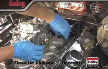 Attaching custom or specialized throttle linkage to a Holley carb - www.holleyefi.se