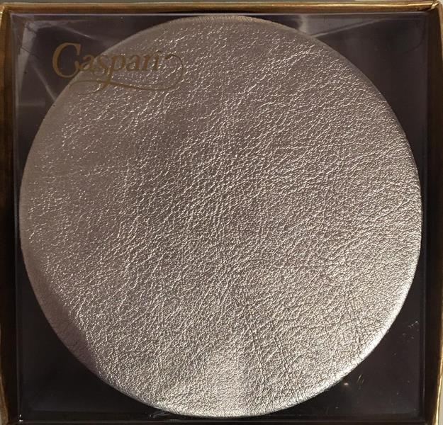 Caspari glassbrikke 8stk, Leather silver 